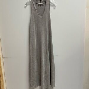 ADOLFO DOMINGUEZ STRIPED BLACK & WHITE TANK MAXI DRESS SZ M